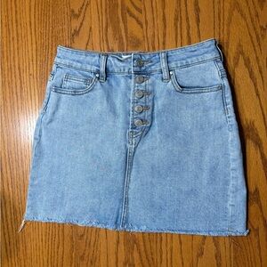 PacSun Denim Button-Up Mini Skirt